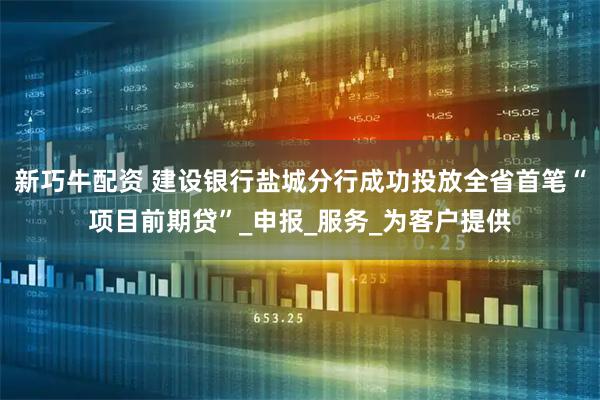 新巧牛配资 建设银行盐城分行成功投放全省首笔“项目前期贷”_申报_服务_为客户提供